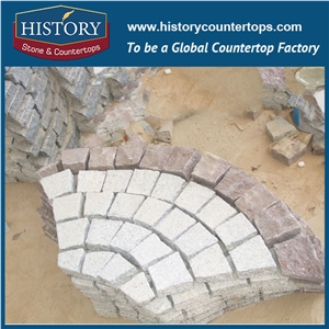 History Stones China Granite Fantasy Fan Shaped Different Size Light Grey G603 Pavers Garden Stepping Pave, Park Decoration, Patio Pavement, Floor Covering Cobble Stone Sheet & Pavers