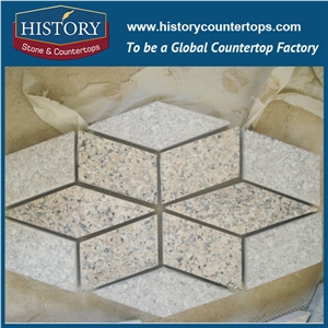 History Stones China Granite Manufacture Hot Sale Customized Hexagon Patterns Light Yellow Beige Patio Flooring, Exterior Terrace Floors, Paving Sets, Outside Floor Covering Cube Stone & Paver