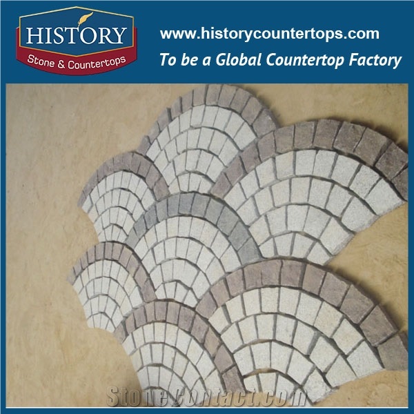 History Stones China Granite Manufacture Hot Sale Customized Hexagon Patterns Light Yellow Beige Patio Flooring, Exterior Terrace Floors, Paving Sets, Outside Floor Covering Cube Stone & Paver