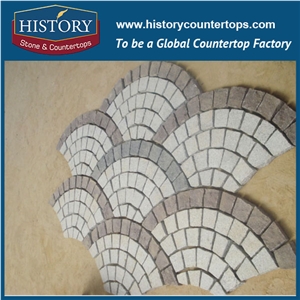 History Stones China Granite Manufacture Hot Sale Customized Hexagon Patterns Light Yellow Beige Patio Flooring, Exterior Terrace Floors, Paving Sets, Outside Floor Covering Cube Stone & Paver
