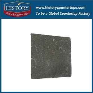 History Stones China Hot Sale Natural Flamed Construction Material Irregular Shaped Dark Black Granite 10x10x5 Floor Covering, Waterproof Terrace Flooring, Rain Drainage Paver Cube Stone & Pavers