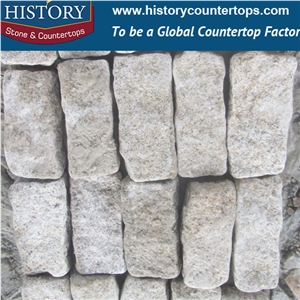 History Stones China Natural Granite Flamed Surface Cut to Size Light Yellow Rustic Flooring Tiles, Garden Stepping Pave, Side Pavement, Floor Covering, Walkway, Street Road Cube Stone& Pavers