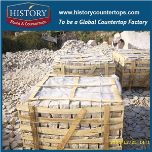 History Stones China Natural Granite Flamed Surface Cut to Size Light Yellow Rustic Flooring Tiles, Garden Stepping Pave, Side Pavement, Floor Covering, Walkway, Street Road Cube Stone& Pavers