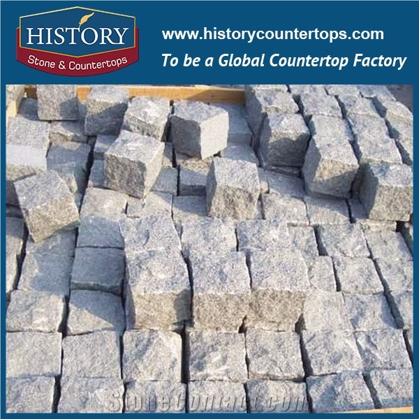 History Stones China Own Factory Light Grey G603 Non-Slip Natural Split Granite Cubes Outdoor Boarder Paving, Building Outside Walkway, Side Pavement Flooring Tiles Cobble Stone & Paver