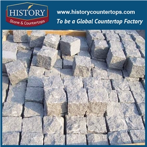 History Stones China Own Factory Light Grey G603 Non-Slip Natural Split Granite Cubes Outdoor Boarder Paving, Building Outside Walkway, Side Pavement Flooring Tiles Cobble Stone & Paver