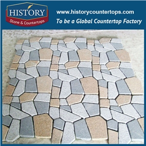History Stones China Standard Popular Building Material Size Parking Zone Cube Interlocking Dark Grey G654 Tumbled Granite Driveway Paving Stones Flat Paver Pathway Pavement Cobble Sheet & Pavers