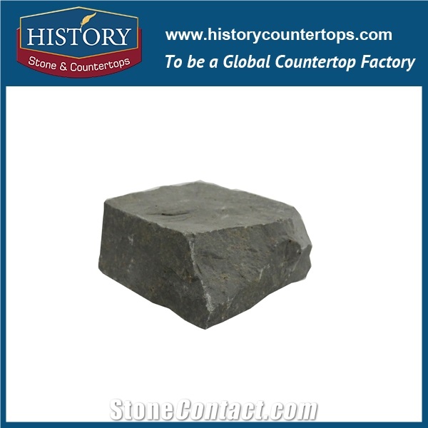 History Stones Chinese Building Material Natural Flamed Cut to Size Dark Black Granite Garden Walkway, Floor Covering, Paving Sets, Waterproof Patio Flooring, Rain Drainage Paver Cube Stone & Pavers