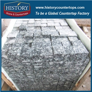 History Stones Chinese Flamed Surface Customized Natural Building Material Granite Garden Stepping Tiling Outside Driveway Courtyard Road Flooring Floor Covering Paving Cobble Stone& Paver