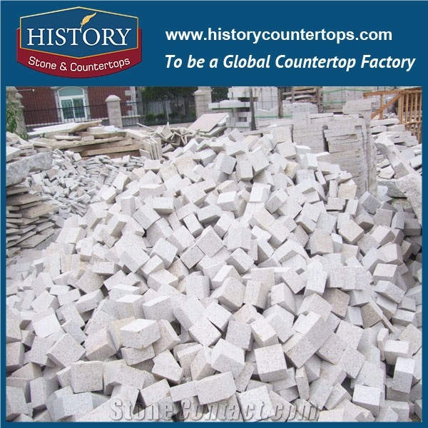 History Stones Chinese Flamed Surface Customized Natural Building Material Granite Garden Stepping Tiling Outside Driveway Courtyard Road Flooring Floor Covering Paving Cobble Stone& Paver