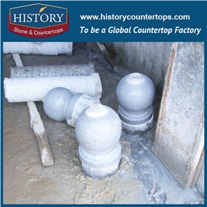 History Stones Chinese Grey Landscaping Natural Granite G603 Walking Street Column Car Stopping Driveway Pillar Street Bollards Parking Stone