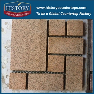 History Stones Chinese Highest Quality Standard Types Paving Stone Light Grey Granite Patio Paver, Cheap Driveway Pavement, Garden Stepping Floors, Courtyard Road Flooring, Cobble Sheet & Pavers