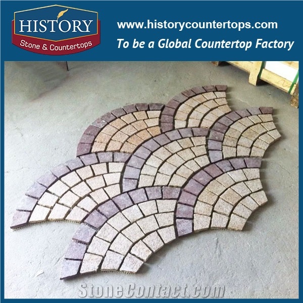 History Stones Chinese Highest Quality Standard Types Paving Stone Light Grey Granite Patio Paver, Cheap Driveway Pavement, Garden Stepping Floors, Courtyard Road Flooring, Cobble Sheet & Pavers