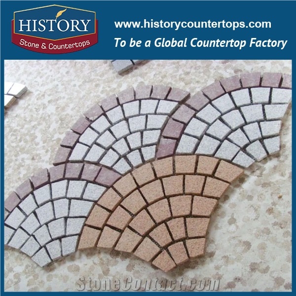 History Stones Chinese Highest Quality Standard Types Paving Stone Light Grey Granite Patio Paver, Cheap Driveway Pavement, Garden Stepping Floors, Courtyard Road Flooring, Cobble Sheet & Pavers