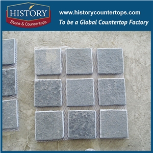 History Stones Chinese Natural Flamed Surface Fire Pit Fan Shaped Patterns Grey Granite Terrace Covering, Walkway Flooring, Rain Drainage Paver Waterproof Patio Flooring Cobble Stone Sheet & Pavers