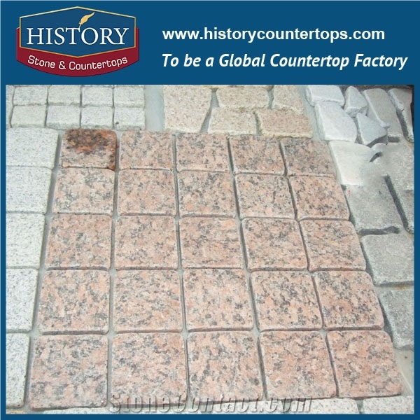 History Stones Chinese Owner Quarry Hot Sale Rough Surface Natural Split Ocean Red Granite Paving, Garden Road Paver, Driveway Pavement, Outdoor Flooring Landscaping Stones Cube Stones & Pavers