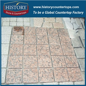 History Stones Chinese Owner Quarry Hot Sale Rough Surface Natural Split Ocean Red Granite Paving, Garden Road Paver, Driveway Pavement, Outdoor Flooring Landscaping Stones Cube Stones & Pavers