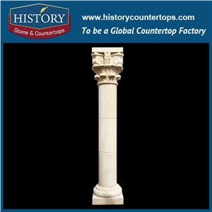 History Stones Classical Style Architectural Carved Column House Marble Stone Roman Pillar Design Home Balcony Home Outdoor Gate Indoor Columns