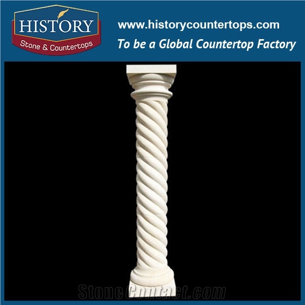 History Stones Classical Style Architectural Carved Column House Marble Stone Roman Pillar Design Home Balcony Home Outdoor Gate Indoor Columns