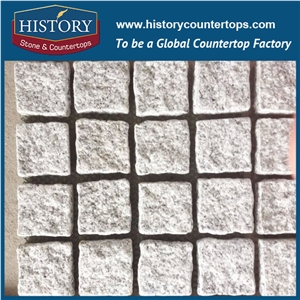 History Stones Decorative Material Natural Square Shaped Dark Grey Granite China Outdoor Cheap Paving, Garden Road Pavement, Rain Drainage Flooring, Outside Patio Floor Cobble Stone Sheet & Pavers