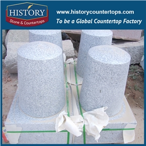 History Stones Grey Granite G603 Street Car Stopping Ball Garden Stone Round Road Barrier Outdoor Flamed Traffic Stops Parking Stone