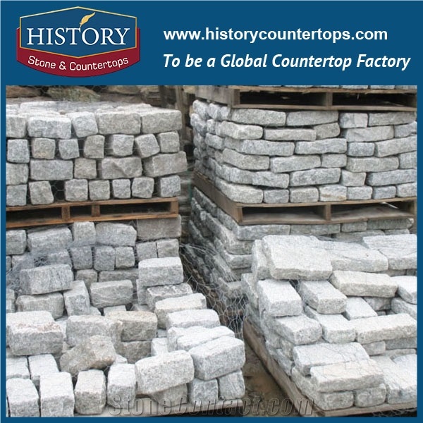 History Stones High Quality Standard Size Natural Split Cheap G603 Granite Curbstone Paver Roadside Garden Road Border Paving Landscaping Kerbstone