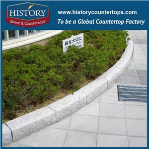 History Stones High Quality Standard Size Natural Split Cheap G603 Granite Curbstone Paver Roadside Garden Road Border Paving Landscaping Kerbstone