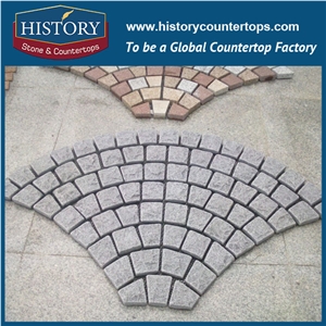 History Stones Led Fashion Tumbled Rough Surface New G603 All Sides Paving Granite Types Garden Decoration Grey Fan Shape Pavement Popular Pathway Easy Laying Sidewalks Cobble Sheet & Pavers