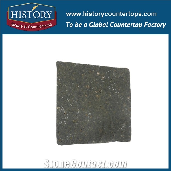 History Stones Natural Flamed Non-Slip Construction Material Triangle Shaped Dark Black Granite Floor Covering, Paving Sets, Waterproof Patio Flooring, Rain Drainage Paver Cube Stone & Pavers