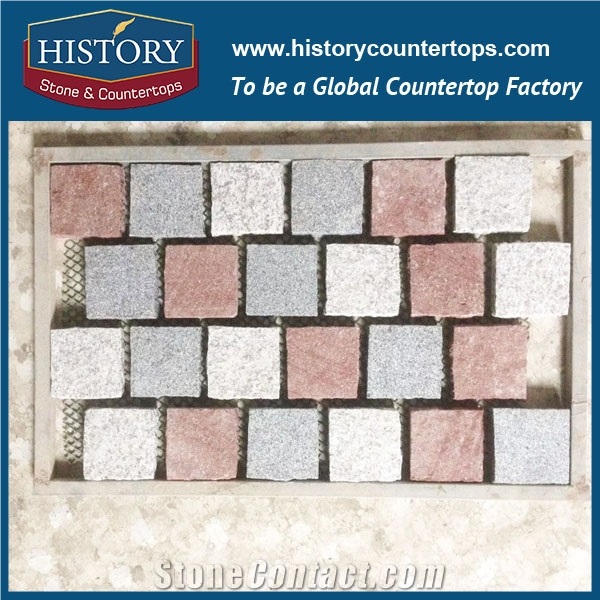 History Stones Natural Grain Yellow G682 Cobble Hot Building Material High Flamed Super Grade Decorative Stone Cheaper Garden Decoration Bridge Pathway Landscaping Cobblestone Sheet & Pavers