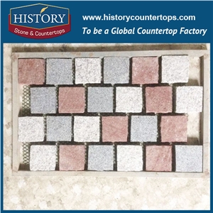 History Stones Natural Grain Yellow G682 Cobble Hot Building Material High Flamed Super Grade Decorative Stone Cheaper Garden Decoration Bridge Pathway Landscaping Cobblestone Sheet & Pavers