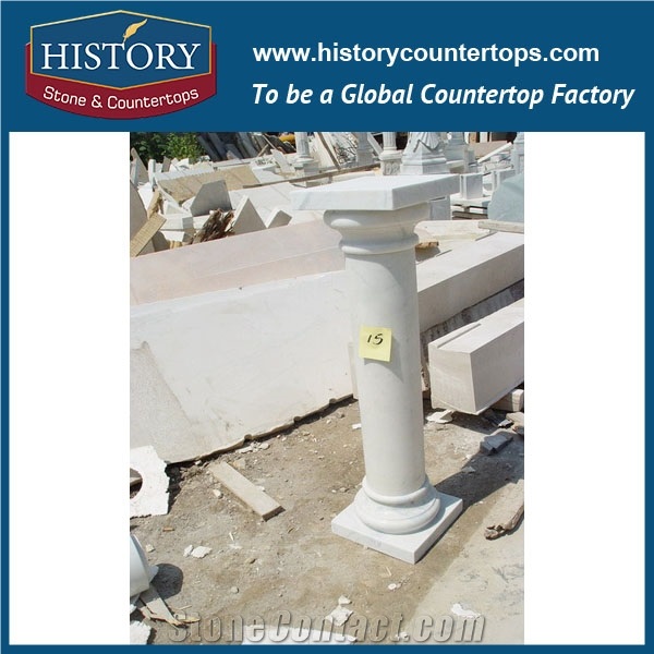 History Stones Ornamental Marble Stone Brown Decorative House Column Designs Roman Style Natural Indoor Decoration Pillars