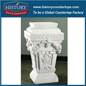 History Stones Ornamental Marble Stone Brown Decorative House Column Designs Roman Style Natural Indoor Decoration Pillars