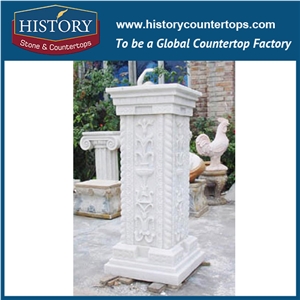 History Stones Ornamental Marble Stone Brown Decorative House Column Designs Roman Style Natural Indoor Decoration Pillars