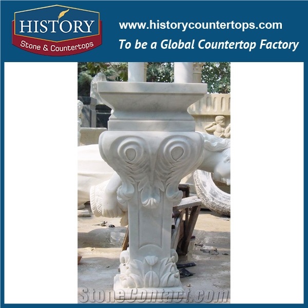 History Stones Ornamental Marble Stone Brown Decorative House Column Designs Roman Style Natural Indoor Decoration Pillars