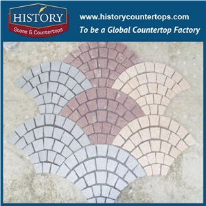 History Stones Popular Hot Selling 6 Sides Natural Well Flamed Customized New Coming Grey Granite G603 Cubes on Net Cheap Garden Foot Stepping Stone Paving Sets Floor Covering Cobble Sheet & Pavers