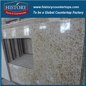 Historystone Beautiful Polished Golden Yellow/Coast Sand G682 Granite for Countertops, Usage Exterior Decoration Granite Tile Polishing the Qc Checked Pieces by Pieces Strictly Before Packing