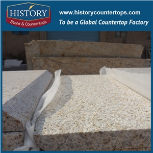 Historystone Beautiful Polished Golden Yellow/Coast Sand G682 Granite for Countertops, Usage Exterior Decoration Granite Tile Polishing the Qc Checked Pieces by Pieces Strictly Before Packing