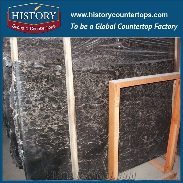 Historystone China High Quality Natural Portoro Extra Black and Gold Polished Mable Tiles & Slabs for Wall and Floor Design,Decoration Material/Used Pattern/ Wall Façade/Indoor Decoration