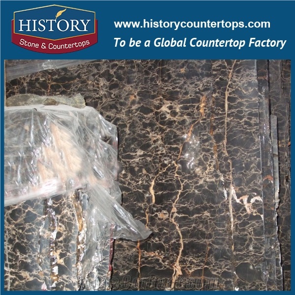 Historystone China High Quality Natural Portoro Extra Black and Gold Polished Mable Tiles & Slabs for Wall and Floor Design,Decoration Material/Used Pattern/ Wall Façade/Indoor Decoration