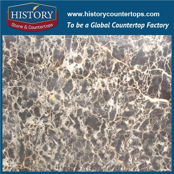 Historystone China High Quality Natural Portoro Extra Black and Gold Polished Mable Tiles & Slabs for Wall and Floor Design,Decoration Material/Used Pattern/ Wall Façade/Indoor Decoration