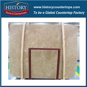 Historystone Dark Coffee Travertine China French Pattern Customized Cut to Size Polished Surface Pieces Tiles & Slabs for Wall Cladding Covering and Flooring Tiles,Suitable for Use in Indoor & Outdoor