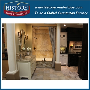 Historystone Dark Coffee Travertine China French Pattern Customized Cut to Size Polished Surface Pieces Tiles & Slabs for Wall Cladding Covering and Flooring Tiles,Suitable for Use in Indoor & Outdoor