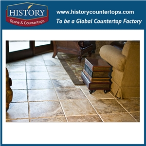 Historystone Dark Coffee Travertine China French Pattern Customized Cut to Size Polished Surface Pieces Tiles & Slabs for Wall Cladding Covering and Flooring Tiles,Suitable for Use in Indoor & Outdoor