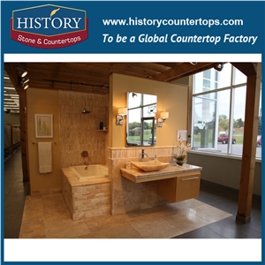 Historystone Dark Coffee Travertine Cnina Versailles Pattern Tiles for Flooring,Stocks Available/Competitive Price /Strict Qc Team /Fast Delivery,Polished and Honed Surface.