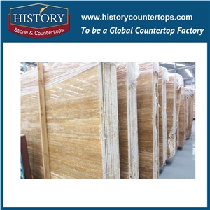 Historystone Imported Beige Travertine Be Used Walling/Flooring/Stairs/Countertops/Fountain/Handicrafts/Embossment/Carving/Sculptures,Hot Sales Natural Stone Slabs Polished Surface Finished.