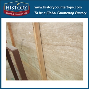 Historystone Imported Beige Travertine in Turkey Tiles Classic French Random Travertine,Wavy Grain Pattern Stone Slabs for Tiles Flooring & Wall Caldding Covering,Best Quality Hottest Cheapest Indoor
