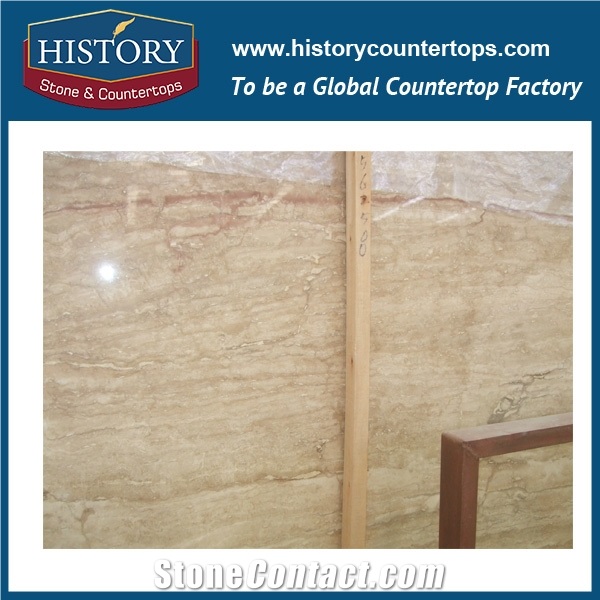 Historystone Imported Beige Travertine in Turkey Tiles Classic French Random Travertine,Wavy Grain Pattern Stone Slabs for Tiles Flooring & Wall Caldding Covering,Best Quality Hottest Cheapest Indoor