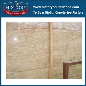 Historystone Imported Beige Travertine in Turkey Tiles Classic French Random Travertine,Wavy Grain Pattern Stone Slabs for Tiles Flooring & Wall Caldding Covering,Best Quality Hottest Cheapest Indoor