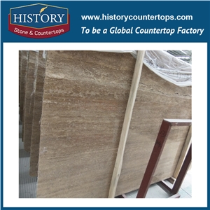 Historystone Imported Coffee Travertine Tiles Hot Sales Natural Stone Slabs French Pattern,Interior & Exterior Decoration,Be Used Wall Cladding Covering/Flooring Tiles/Walkway Pavers Tiles/Courtyard