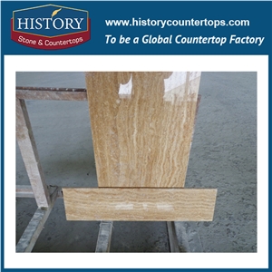 Historystone Imported Coffee Travertine Tiles Hot Sales Natural Stone Slabs French Pattern,Interior & Exterior Decoration,Be Used Wall Cladding Covering/Flooring Tiles/Walkway Pavers Tiles/Courtyard